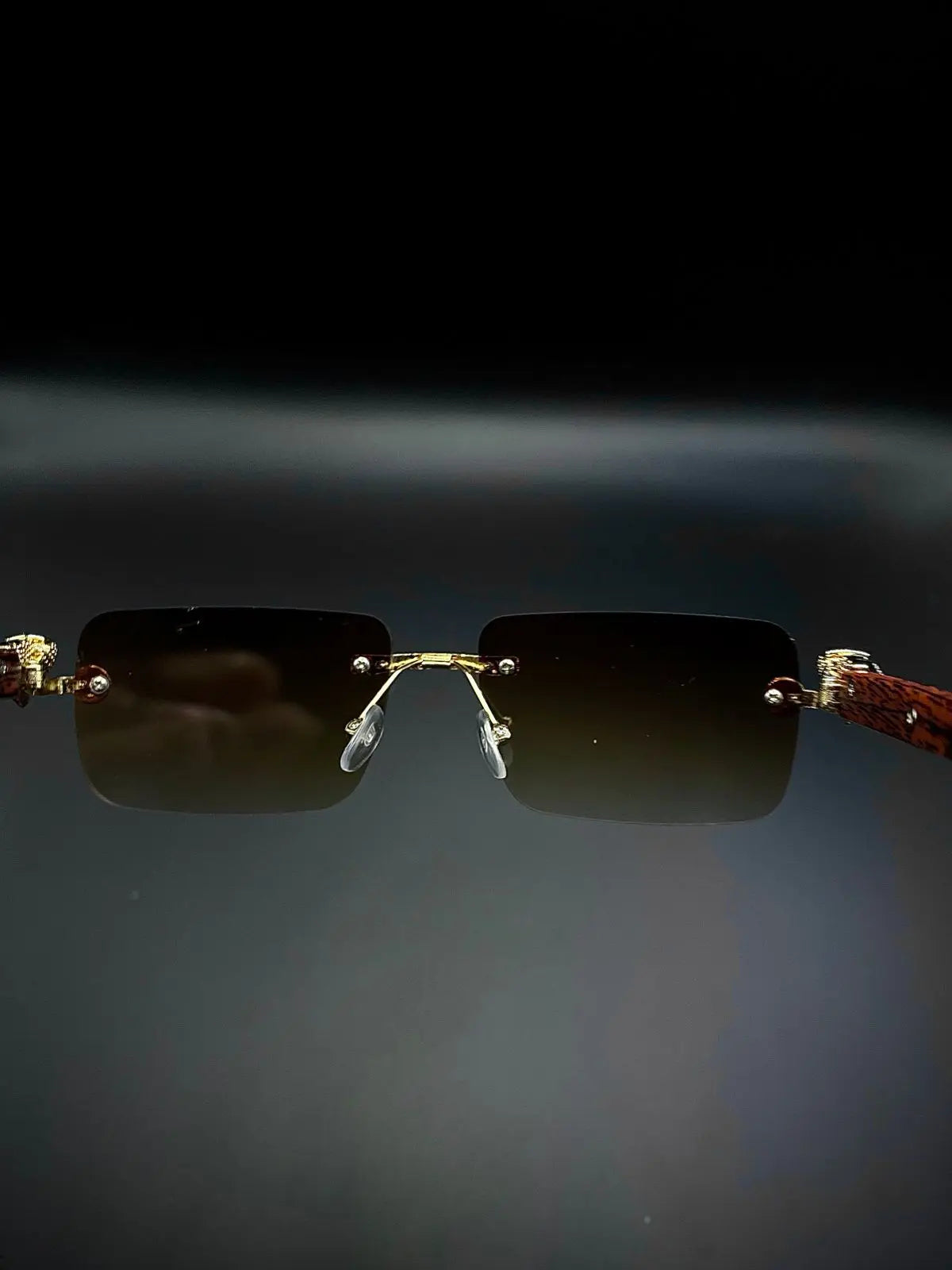 Leopard Glasses with Brown Tinted Lenses