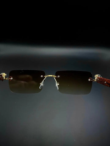 Leopard Glasses with Brown Tinted Lenses
