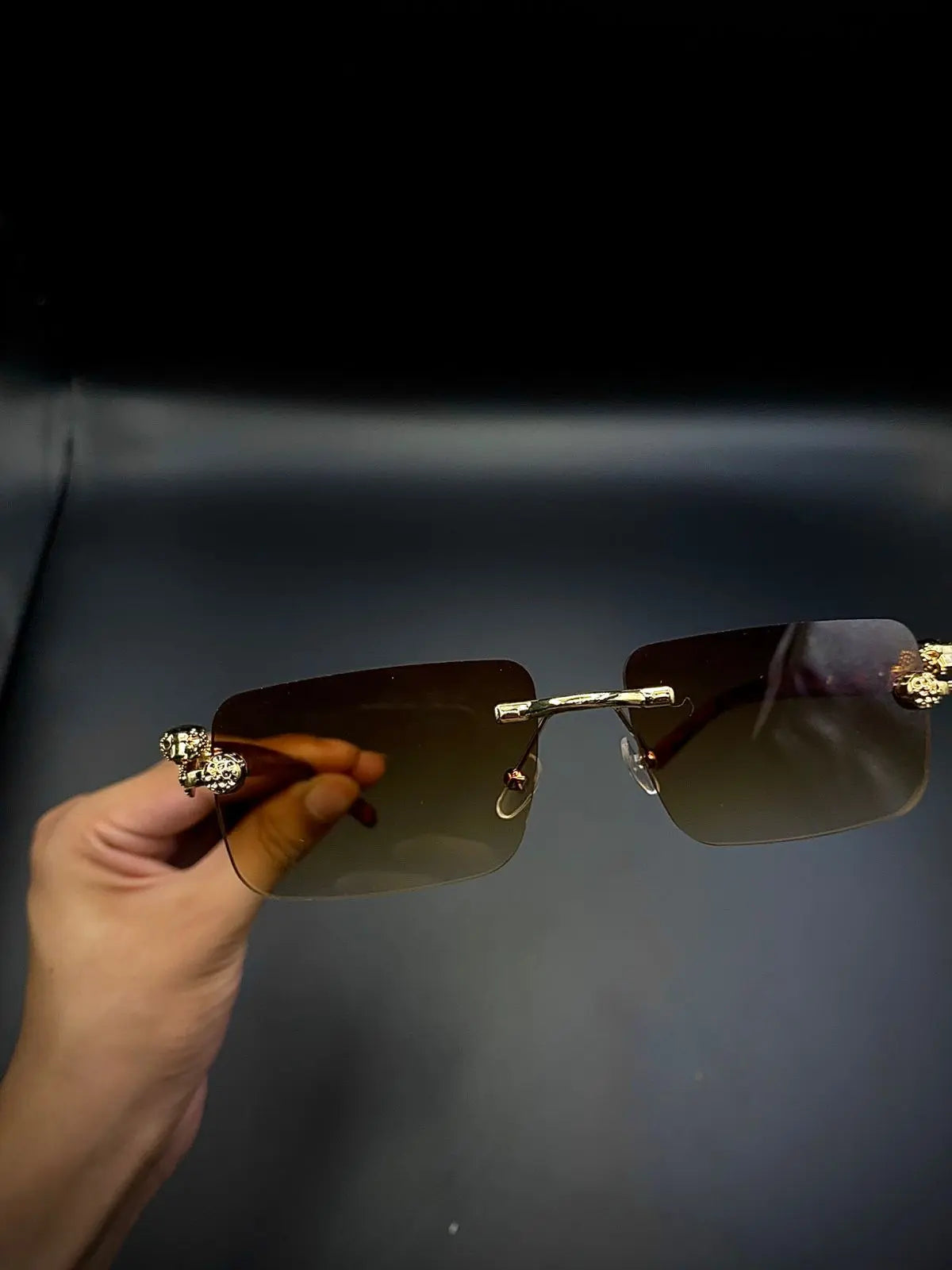 Leopard Glasses with Brown Tinted Lenses