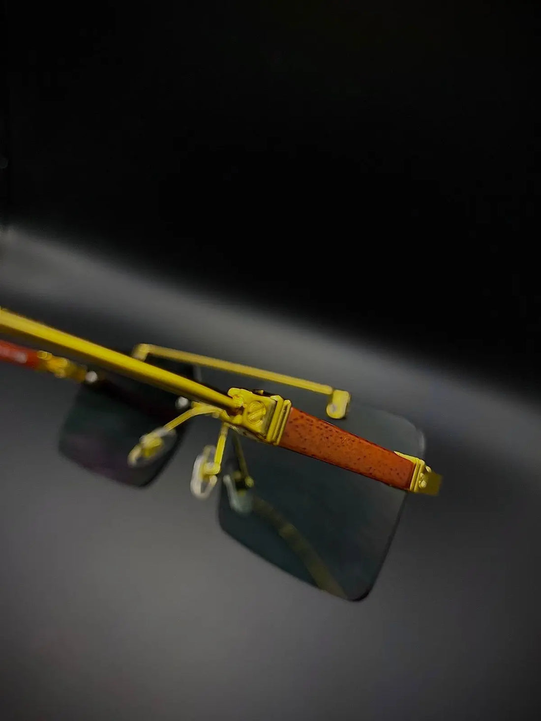 Wood & Golden Glasses